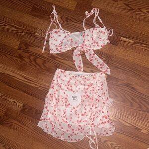 Princess Polly Pink Floral Two-Piece Set